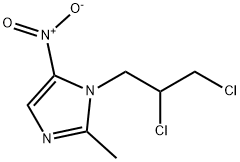 1-(2,3-Dichloropropyl)-2-methyl-5-nitro-1H-imidazole 구조식 이미지