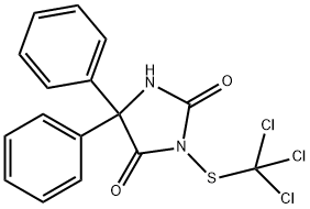 5,5-디페닐-3-(트리클로로메틸티오)히단토인 구조식 이미지