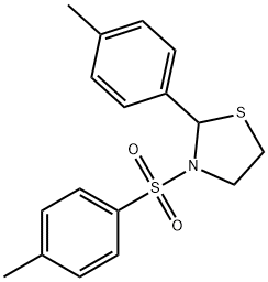 Thiazolidine, 2-(4-methylphenyl)-3-[(4-methylphenyl)sulfonyl]- (9CI) Structure