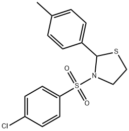 Thiazolidine, 3-[(4-chlorophenyl)sulfonyl]-2-(4-methylphenyl)- (9CI) 구조식 이미지