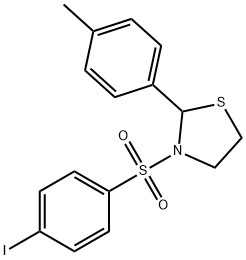 Thiazolidine, 3-[(4-iodophenyl)sulfonyl]-2-(4-methylphenyl)- (9CI) 구조식 이미지