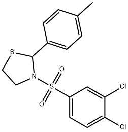 Thiazolidine, 3-[(3,4-dichlorophenyl)sulfonyl]-2-(4-methylphenyl)- (9CI) 구조식 이미지