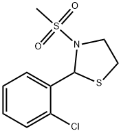 Thiazolidine, 2-(2-chlorophenyl)-3-(methylsulfonyl)- (9CI) Structure