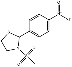 Thiazolidine, 3-(methylsulfonyl)-2-(4-nitrophenyl)- (9CI) Structure