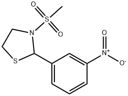 티아졸리딘,3-(메틸설포닐)-2-(3-니트로페닐)-(9CI) 구조식 이미지