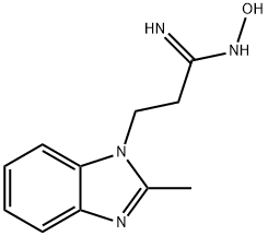 (1E)-N'-Hydroxy-3-(2-methyl-1H-benzimidazol-1-yl)propanimidamide 구조식 이미지