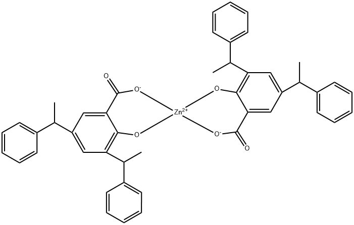 zinc 3,5-bis(alpha-methylbenzyl)salicylate Structure