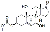 Androst-5-en-17-one, 7,11-dihydroxy-3-[(methoxycarbonyl)oxy]-, (3beta,7beta,11alpha)- Structure