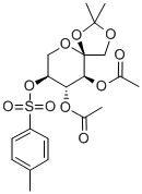 3,4-DI-O-ACETYL-1,2-O-ISOPROPYLIDENE-5-O-TOSYL-ALPHA-L-SORBOPYRANSE 구조식 이미지