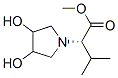 1-Pyrrolidineacetic acid, 3,4-dihydroxy-alpha-(1-methylethyl)-, methyl ester, (alphaS)- (9CI) Structure