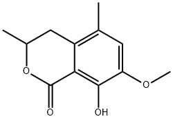 1H-2-Benzopyran-1-one, 3,4-dihydro-8-hydroxy-7-methoxy-3,5-dimethyl- (9CI) 구조식 이미지