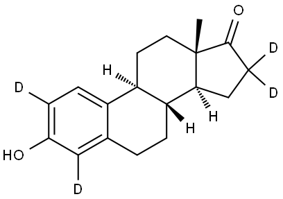 ESTRONE-2,4,16,16-D4 구조식 이미지