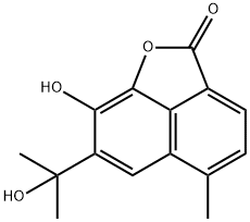 8-Hydroxy-7-(1-hydroxy-1-methylethyl)-5-methyl-2H-naphtho[1,8-bc]furan-2-one 구조식 이미지