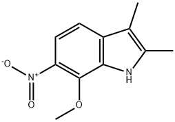 7-메톡시-2,3-디메틸-6-니트로-1H-인돌 구조식 이미지