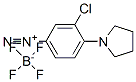 3-클로로-4-(1-피롤리디닐)벤젠디아조늄테트라플루오로보레이트 구조식 이미지