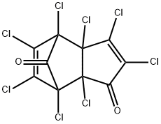 2,3,3a,4,5,6,7,7a-Octachloro-3a,4,7,7a-tetrahydro-4,7-methano-1H-indene-1,8-dione Structure