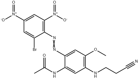 N-[2-[(2-bromo-4,6-dinitrophenyl)azo]-5-[(2-cyanoethyl)amino]-4-methoxyphenyl]acetamide 구조식 이미지