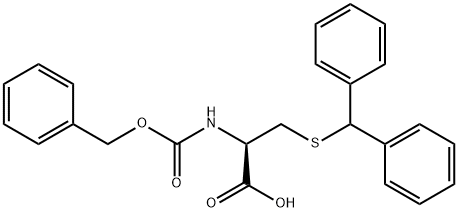 S-(Diphenylmethyl)-N-[(benzyloxy)carbonyl]-L-cysteine Structure