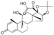 (11,16a)- 9-Fluoro-11-hydroxy-16,17-[(1-methylethylidene)bis(oxy)]-3,20-dioxopregna-1,4-dien-21-oic Acid Structure