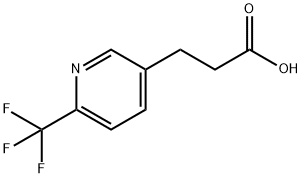 3-[2-(Trifluoromethyl)pyridin-5-yl]propanoic acid 구조식 이미지