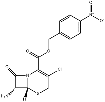 p-nitrobenzyl (6R-trans)-7-amino-3-chloro-8-oxo-5-thia-1-azabicyclo[4.2.0]oct-2-ene-2-carboxylate Structure