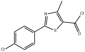 2-(4-CHLOROPHENYL)-4-METHYL-1,3-THIAZOLE-5-CARBONYL CHLORIDE 구조식 이미지