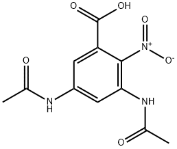 3,5-BIS(ACETYLAMINO)-2-NITRO-BENZOIC ACID 구조식 이미지