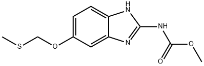 Carbamic acid, (5-((methylthio)methoxy)-1H-benzimidazol-2-yl)-, methyl  ester Structure