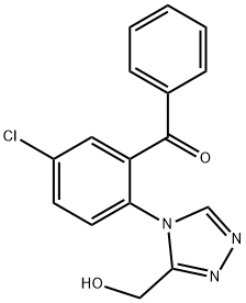 5-CHLORO-2-(3-HYDROXYMETHYL-4H-1,2,4-TRIAZOL-4-YL)BENZOPHENONE 구조식 이미지
