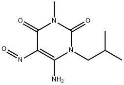 6-AMino-1-isobutyl-3-Methyl-5-nitroso-2,4-pyriMidinedione Structure