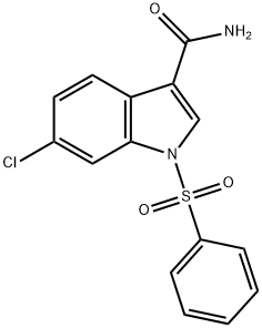 6-CHLORO-(PHENYLSULFONYL)-1H-INDOLE-3-CARBOXAMIDE Structure