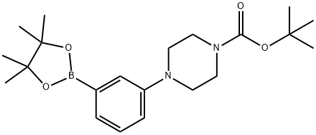 3-[4-(N-Boc)piperazin-1-yl]phenylboronic acid pinacol ester Structure