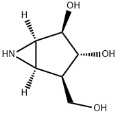 6-Azabicyclo[3.1.0]hexane-2,3-diol, 4-(hydroxymethyl)-, (1R,2R,3R,4R,5R)- (9CI) 구조식 이미지
