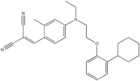 [[4-[[2-(2-사이클로헥실페녹시)에틸]에틸아미노]-2-메틸페닐]메틸렌]말로노니트릴 구조식 이미지