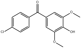 (4-chlorophenyl) (4-hydroxy-3,5-dimethoxyphenyl) ketone 구조식 이미지