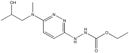 Hydrazinecarboxylic acid, 2-(6-((2-hydroxypropyl)methylamino)-3-pyrida zinyl)-, ethyl ester 구조식 이미지
