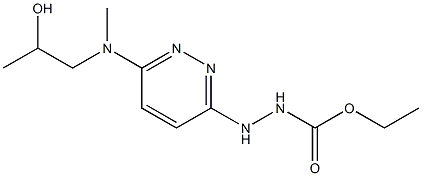 Hydrazinecarboxylic acid, 2-(6-((2-hydroxypropyl)methylamino)-3-pyrida zinyl)-, ethyl ester Structure