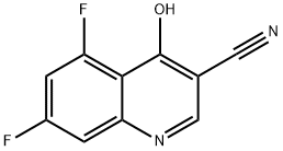 5,7-디플루오로-4-히드록시퀴놀린-3-카르보니트릴 구조식 이미지