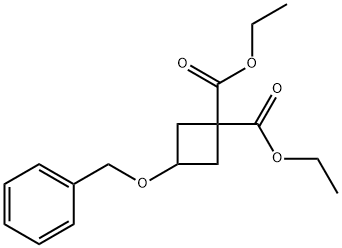 3-BENZYLOXYCYCLOBUTANE-1,1-DICARBOXYLIC ACID DIETHYL ESTER 구조식 이미지