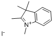 1,2,3,3-사메틸-3H-인돌리움 요오드화물 구조식 이미지