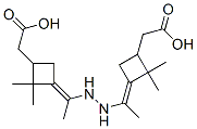 3,3'-[1,1'-(Hydrazine-1,2-diylidene)diethyl]bis[2,2-dimethylcyclobutane-1-acetic acid] Structure