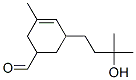 5-(3-Hydroxy-3-methylbutyl)-3-methyl-3-cyclohexene-1-carbaldehyde 구조식 이미지