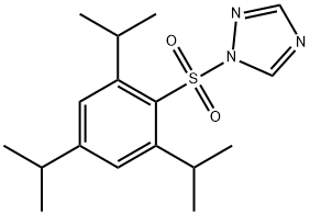 1-[[2,4,6-Tris(isopropyl)phenyl]sulphonyl]-1H-1,2,4-triazole 구조식 이미지