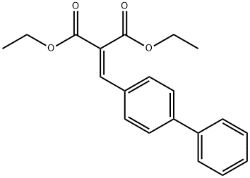 Propanedioic acid,[(1,1'-biphenyl)-4-yl-methylene]-,diethyl ester Structure