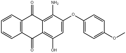 1-아미노-4-하이드록시-2-(4-메톡시페녹시)안트라퀴논 구조식 이미지