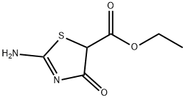 5-Thiazolecarboxylicacid,2-amino-4,5-dihydro-4-oxo-,ethylester(9CI) 구조식 이미지