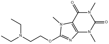 8-[2-(Diethylamino)ethoxy]-3,7-dihydro-1,3,7-trimethyl-1H-purine-2,6-dione Structure