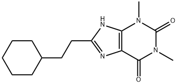 8-(2-Cyclohexylethyl)-1,3-dimethyl-7H-purine-2,6(1H,3H)-dione Structure