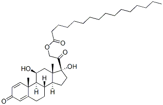 11beta,17,21-trihydroxypregna-1,4-diene-3,20-dione 21-palmitate 구조식 이미지