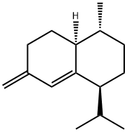 Naphthalene, 1,2,3,4,4a,5,6,7-octahydro-4-methyl-7-methylene-1-(1-methylethyl)-, (1S,4R,4aS)- Structure